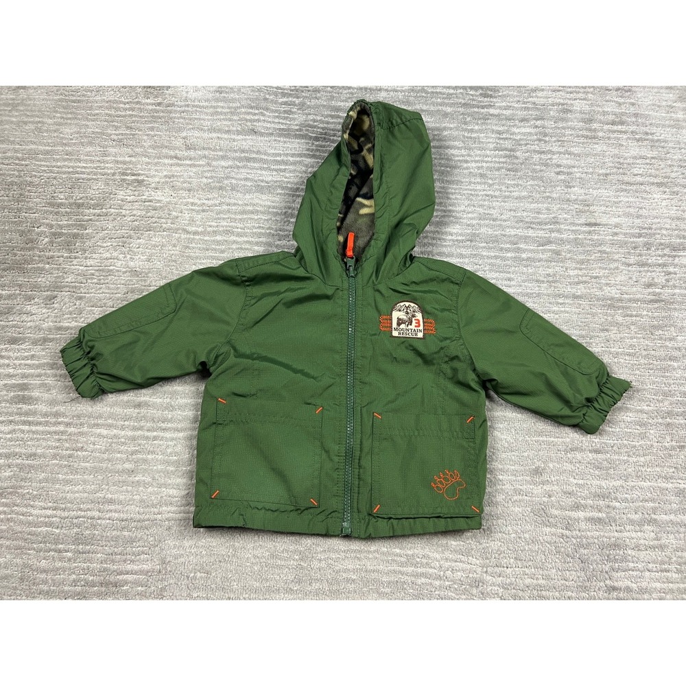 Athletic‎ Works Jacket Infant 12M Green Mountain Rescue Fleece Lined Windbreaker